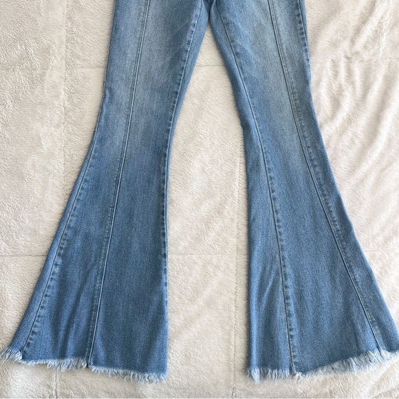 Kancan High Rise Front Seam Light wash Denim Blue Jeans Women’s 23 31”inseam - Picture 8 of 16